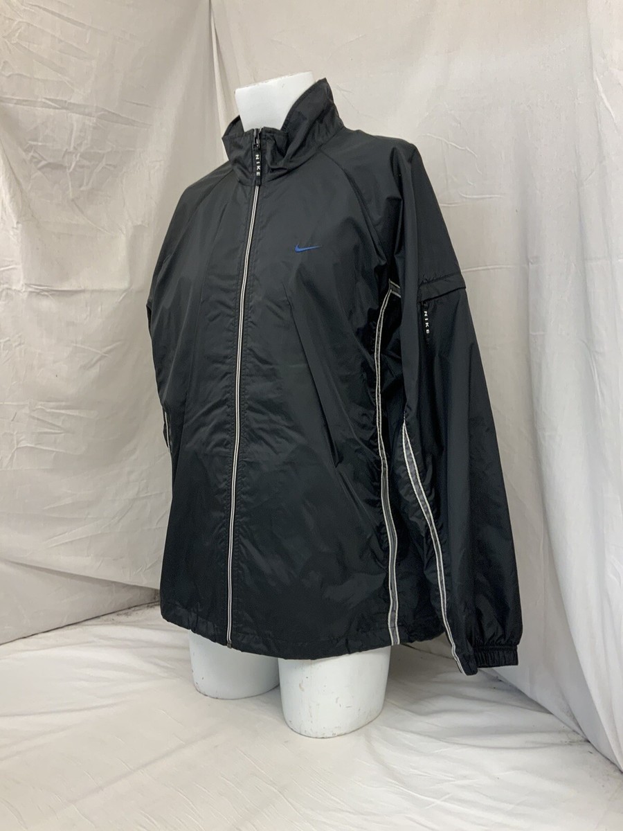 夢　0912 Nike Jacket L Black Full Zip Pockets Lined 100% Polyester