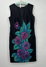 Vintage Vacation Floral Zipper Midi Dress made in CA Fashions Women’s 15/16