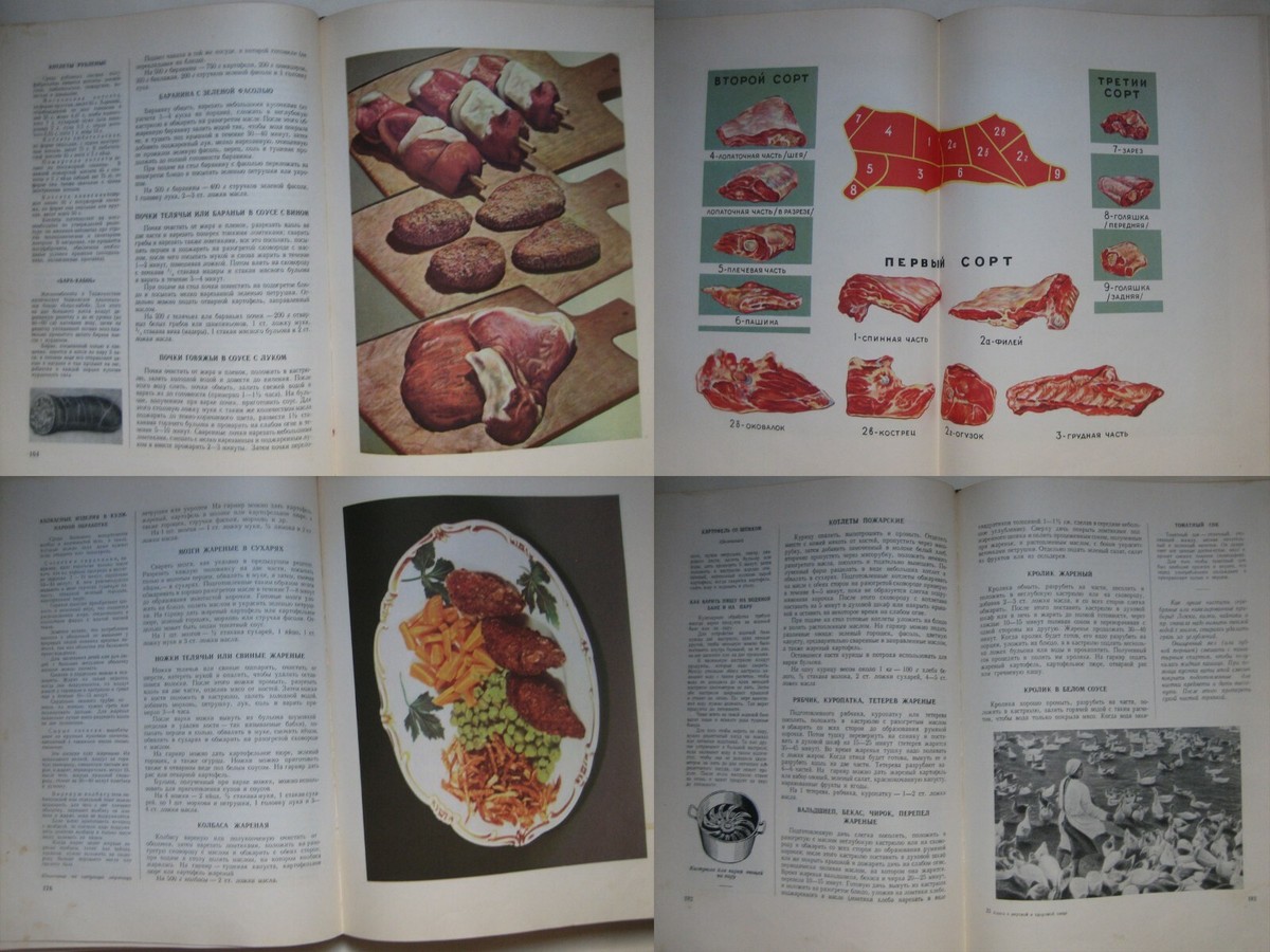1964 Soviet BOOK ON TASTY AND HEALTHY FOOD USSR. КНИГА О