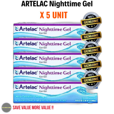 Artelac Nighttime Gel 10g x5 Dry Eye Relief Overnight Long Lasting Hydration