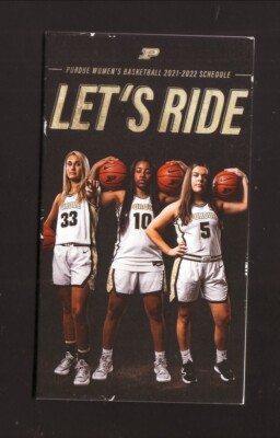 Purdue Boilermakers--2021-22 Basketball Pocket Schedule--Purdue