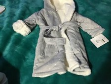 Indigo baby snowflake baby bath robe 0-12 months bath robe new with tags grey