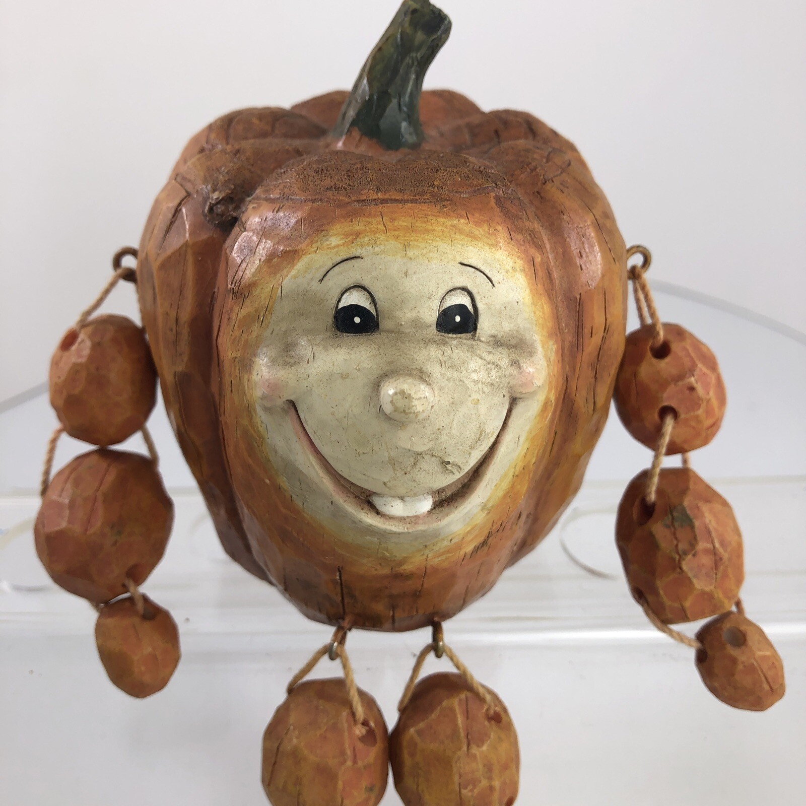 Vtg 80's WMG Fruit Vegetable Shelf Sitter Anthropomorphic Resin Pumpkin