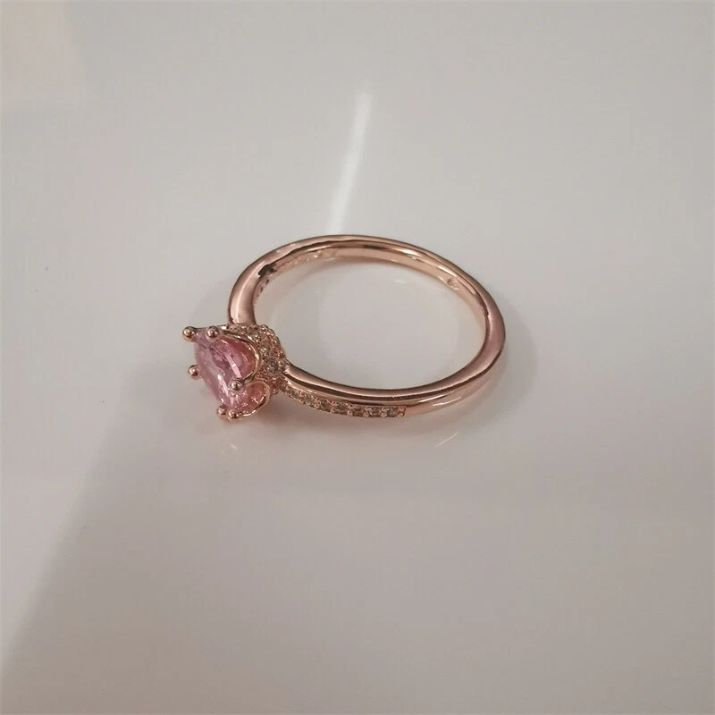 Pandora Pink Sparkling Crown Solitaire Ring