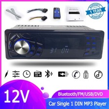 Single 1 Din Car Radio MP3 Player Bluetooth In-Dash Audio Stereo FM/AUX/USB/SD