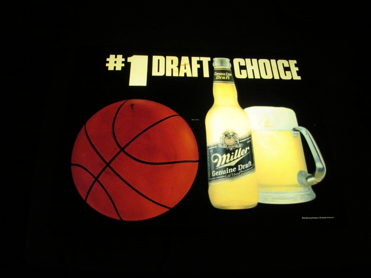 VTG 1990s 1992 MGD Miller Genuine Draft Beer Basketball 3-D