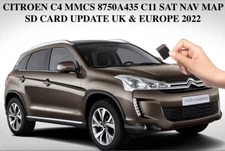 CITROEN C4 AIRCROSS MMCS 8750A435 C11  SAT NAV MAP SD CARD UPDATE UK & EU 2022