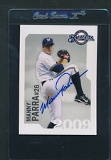 2009 Brewers Baseball Manny Parra Signed Auto *C6569