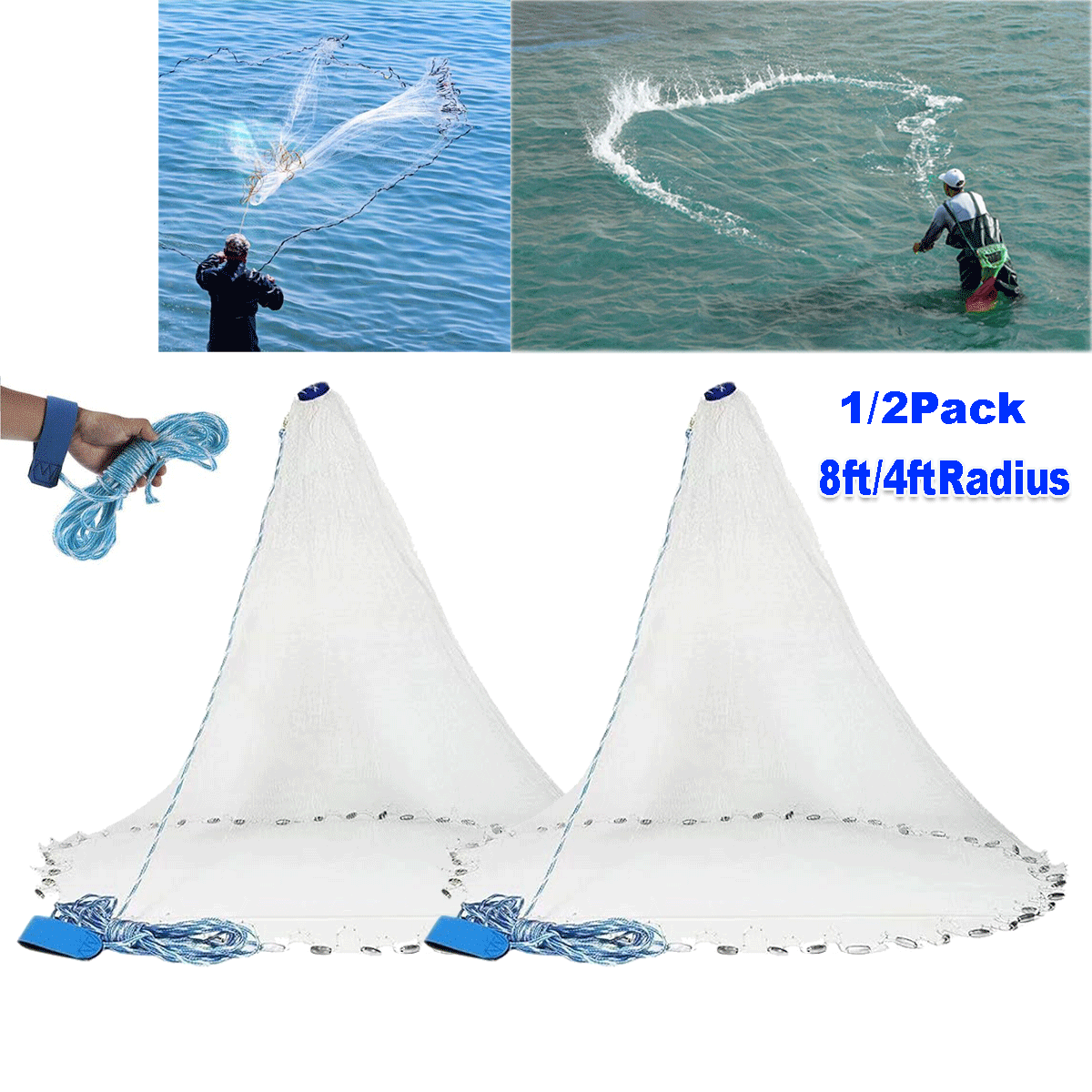 brackish water fishing casting net Goture American Cast Net,Casting Nets Freshwater Saltwater for GOTURE pond fishing Cast Net Fishing in Untouched