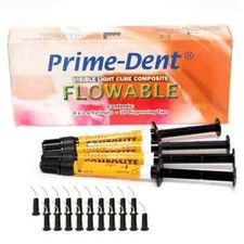 Prime Dental Flowable Light Cure Dental Composite 4 Syringe Kit Shade B1