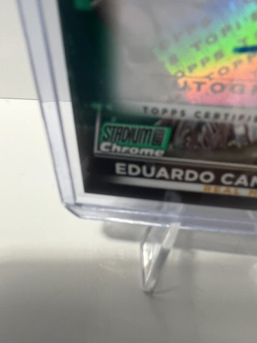 2022-23 Topps Stadium Club Chrome UEFA Eduardo Camavinga Green Auto 20/99 - Picture 11 of 12