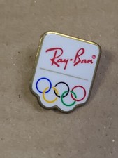 Vintage RAY-BAN Sunglasses Advertising Olympics Lapel Hat Pin 1988 Calgary vtg