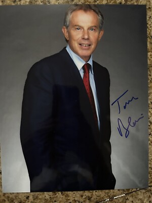 British PM Prime Minister Tony Blair signed 8X10 photo In Person.  Exact Proof