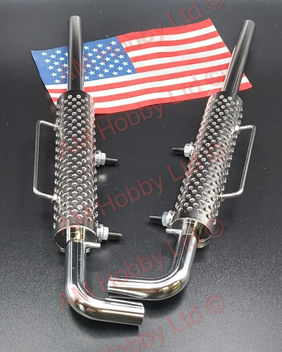 1/14 Tamiya Truck King Hauler 56301, Exhaust Stacks (L&R) Assembled - Picture 3 of 7
