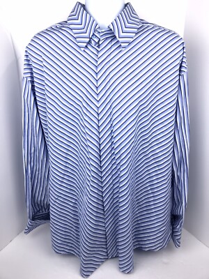 Modena Mens 2XB Blue Striped Long 
