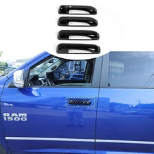 4PCS Exterior Door Handle Cover Trim For Dodge RAM 1500 10-17 Black Accessories