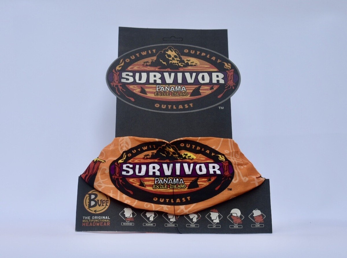 Survivor: Panama Exile Island Orange La Mina Buff (NEW w/ card tags)