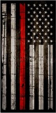 Thin Red Line Flag Wood Cornhole Wrap Bag Toss Skin Decal Sticker Wraps