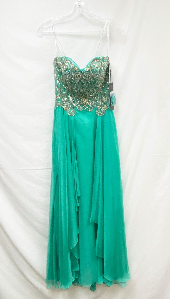 Women's Alyce Paris Jade Green Chiffon Dress Evening Gown with Beading Size 0 | eBay Women's Alyce Paris Jade Green Chiffon Dress Evening Gown with Beading Size 0 | eBay