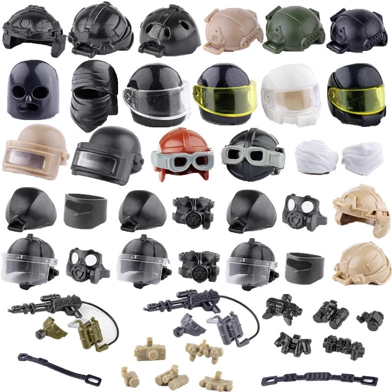 Figuras de soldado militar cascos máscara arma para LEGO bloques de construcción ladrillo juguete Foto 3 de 4