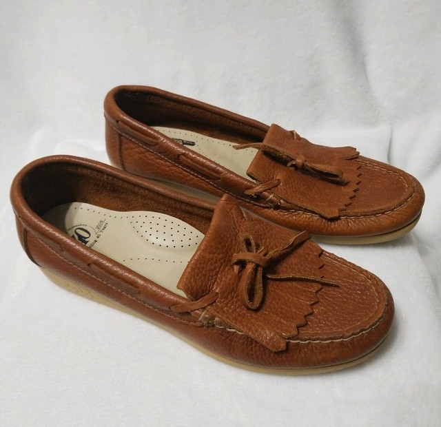 SAS 81/2 M Brown Leather Moccasin Loafers Women's eBay