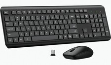 Wireless Ergonomic Keyboard Mouse Combo, Long Battery Life, Optical Mouse