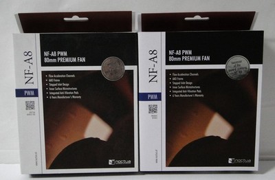 Lot of 2 Noctua NF-A8 PWM, Premium Quiet Fan, 4-Pin 80mm, Brown NEW !