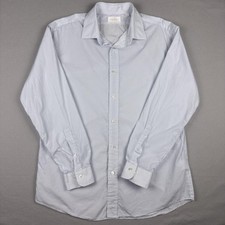 Brooks Brothers Dress Shirt Mens XL White Geometric Long Sleeve Italy USA made