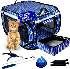 Extra Large Cat Carrier for Travel - Foldable  Portable Collapsible Kennel with