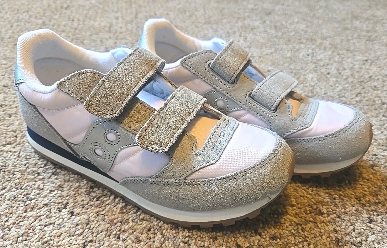 SAOLA Sneakers Saucony Kids Jazz Double Hook & Loop Unisex Taglia 2 5 Navy Bianco Argento