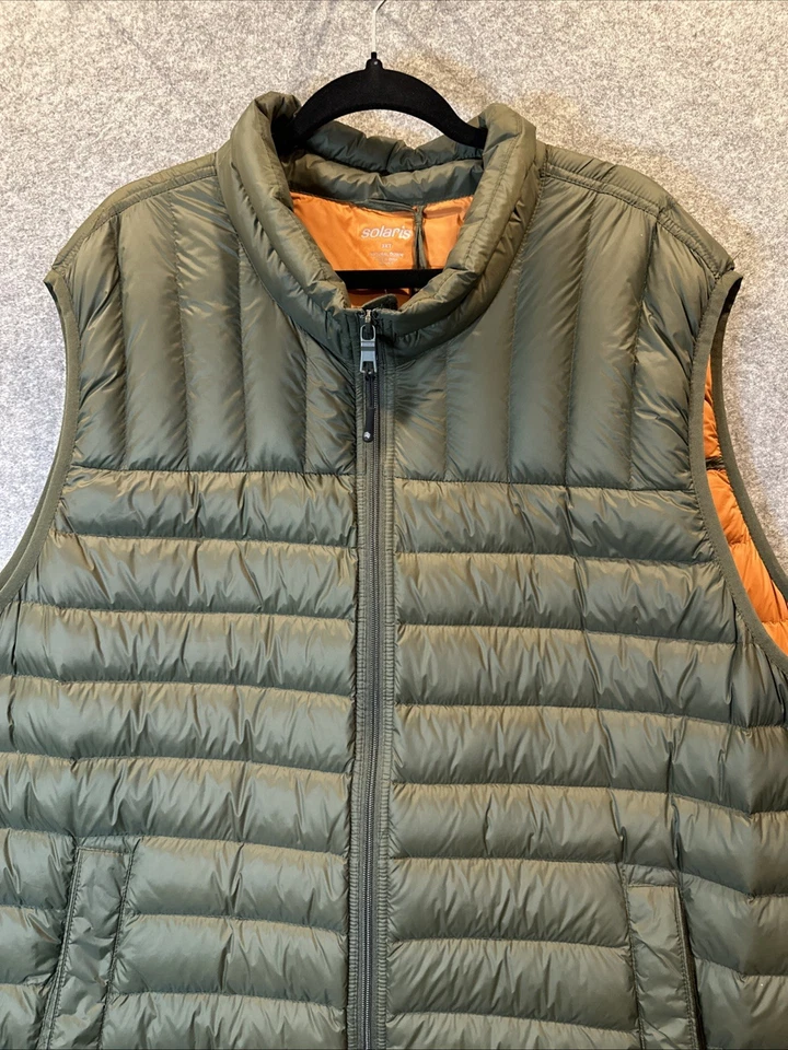 Solaris Mens Puffer Vest 3XT Down Lightweight Sleeveless Vest Packable Big Tall - Image 2 of 4
