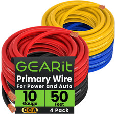 10 Gauge Primary Wire CCA, 10 AWG Copper Clad Aluminum Power Ground Battery Ca