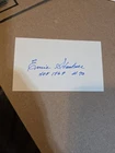 Signed Autographed ERNIE STAUTNER Pittsburgh Steelers HOF 3x5 Index Card