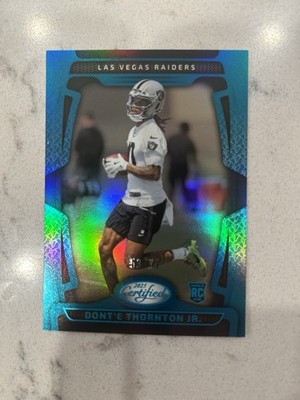 2025 Panini Certified Dont'e Thornton Jr RC Mirror Blue #/75 Rookie Card Raiders