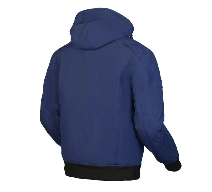 MODEKA Clarke stylische wasserdichte Herren Motorradjacke mit Kapuze blau 99,90€ - Bild 2 von 2