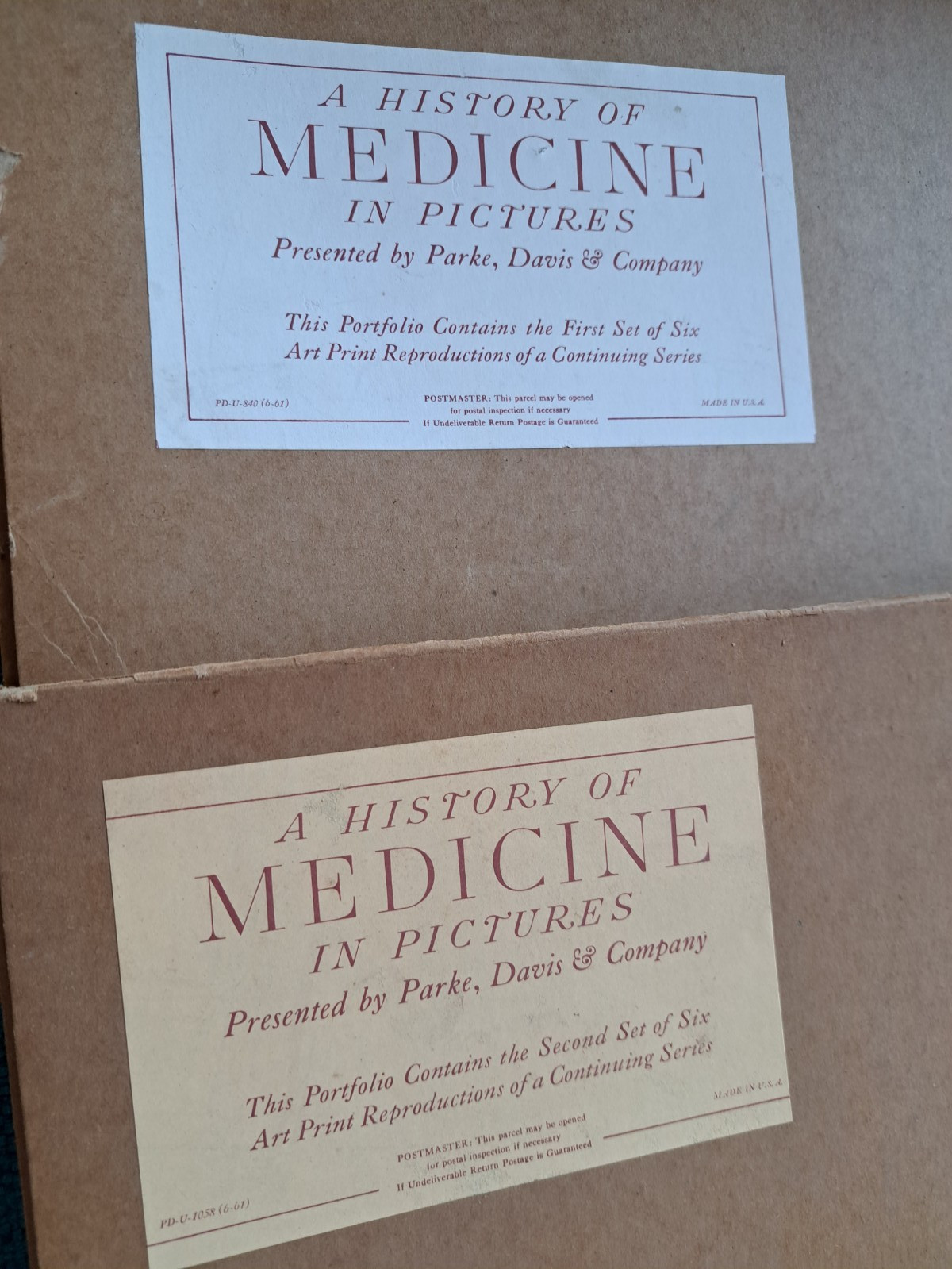 HISTORY OF MEDICINE IN PICTURES LITHOS PARKE DAVIS PHARMACEUTICAL DOCTOR ART SET