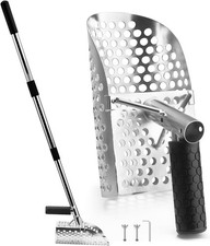Long Handle Sand Scoop for Metal Detecting,Stainless Steel Metal Detector Scoop