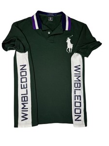 Wimbledon Polo Shirt Mens Large Green Tennis Ralph Lauren Big Pony 130th