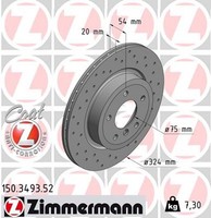 2X Bremsscheibe Sport Z Zimmermann 150.3493.52 FüR BMW E89 Z4 Roadster Sdrive