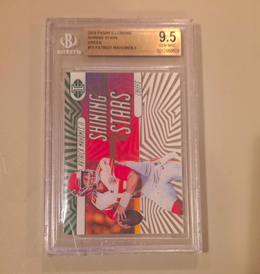 Panini 2019 Illusions Shining Stars Patrick Mahomes II #15 Green /149 BGS 9.5