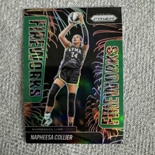 2025 Panini Prizm WNBA - Fireworks Napheesa Collier #7 Green Prizm