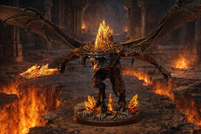 IL BALROG DI MORGOTH Moria signore degli anelli warhammer 28mm dipinto MESBG