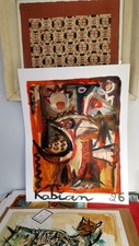 Peinture Originale Sur Papier fort . Kabian , Art Brut , Cobra , Hommage K. A , 