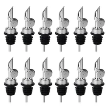 Upgraded 12PCS Liquor Pourers with Auto Flip - Precision Olive Oil Dispenser