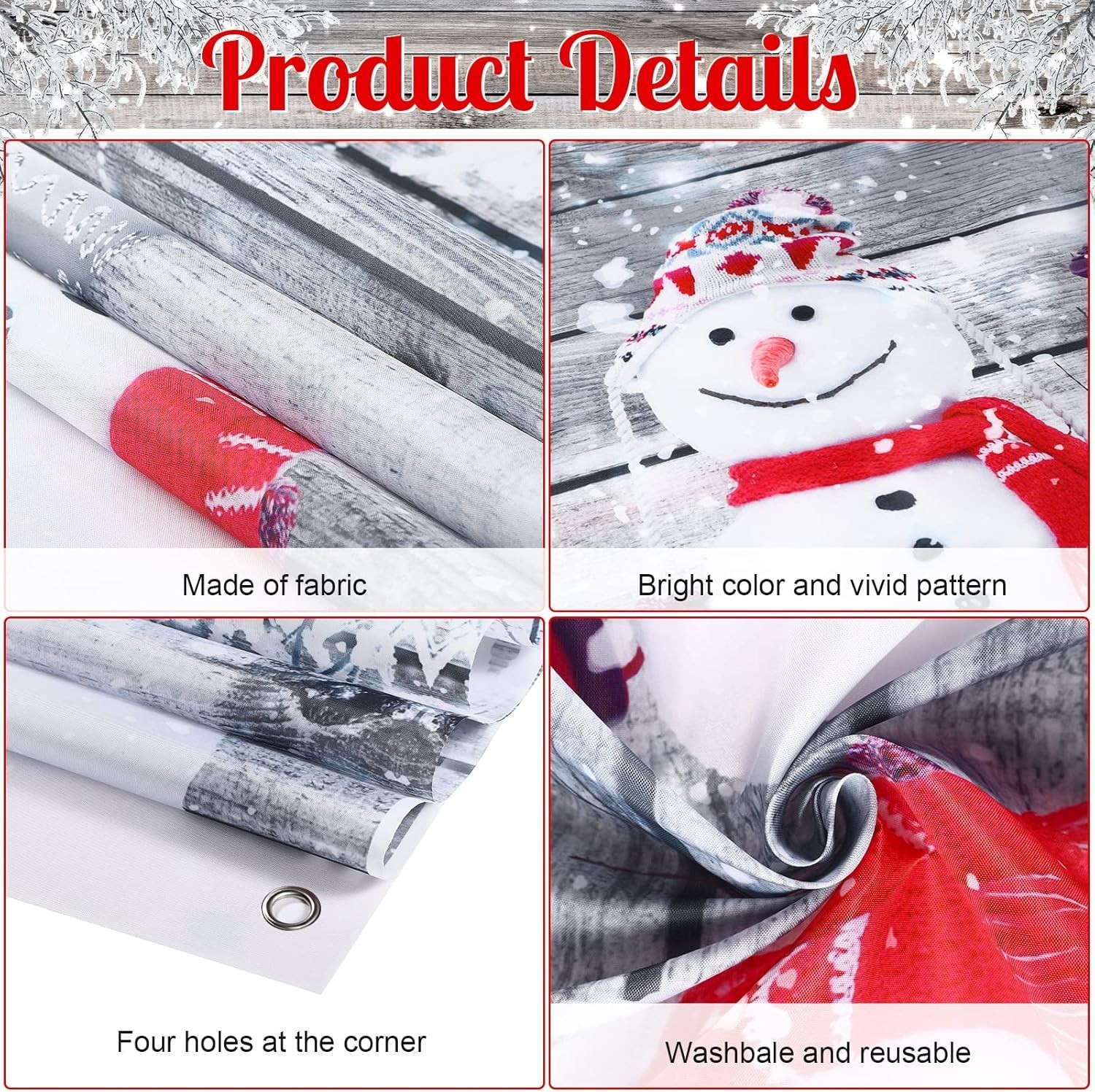 Winter Snowman Door Décor Cover – 71 x 35 Inches, Perfect for Indoor/Outdoor Use