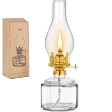 Large Glass Kerosene Oil Lamps, Lantern Vintage Oil Lamps for Indoor Use Deco...