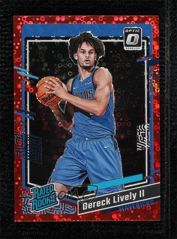 2023 Donruss Optic Rated Fast Break Red Prizm 34/75 Dereck Lively Rookie RC 9p5