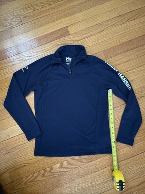 Helly Hansen Unisex Small Navy Blue Pullover 1/4 Zip Fleece Hydropower Nautical