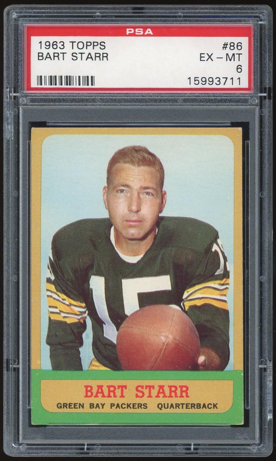1963 Topps #86 Bart Starr PSA 6 *3711