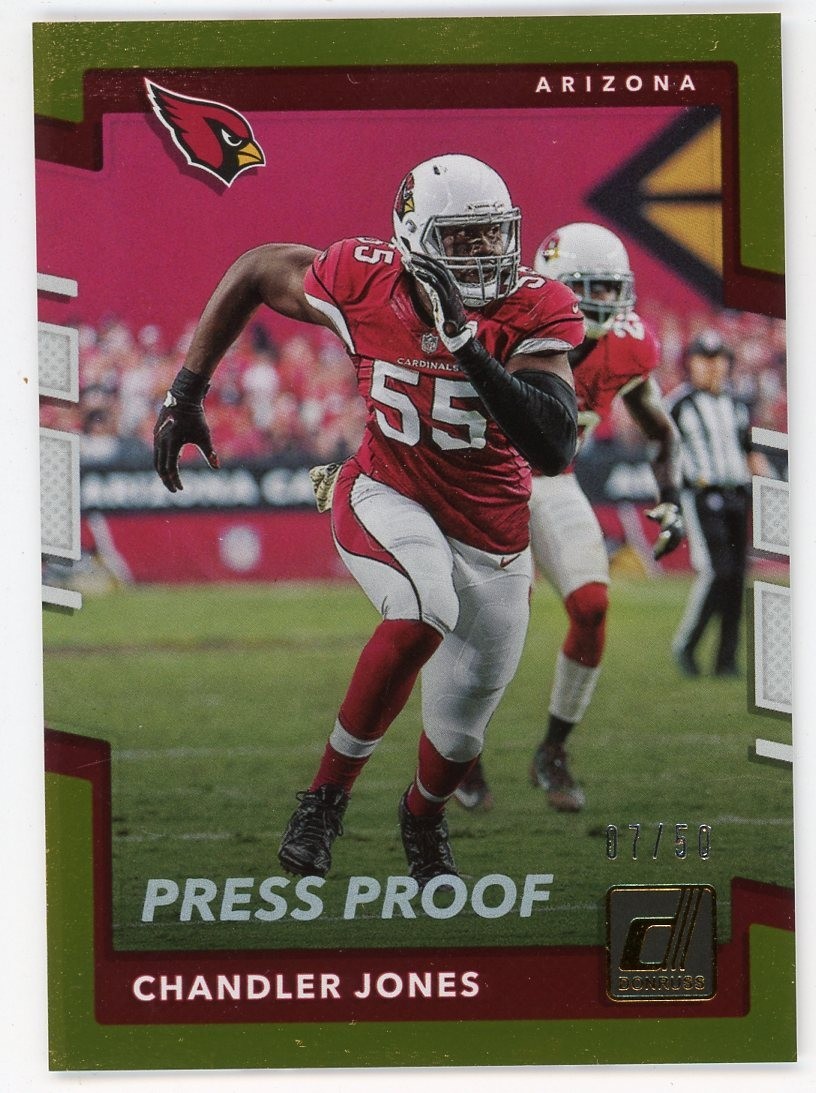2017 Panini Chandler Jones Press Proof Gold #194 #/50 Cardinals